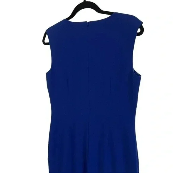 NWT JS Collection Blue Beaded Evening Cocktail Dress Size 12 - Picture 5 of 15